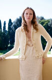 Lana Grossa JACKA MED VIRKAD VOLANG Summer Softness