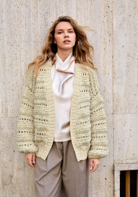 JACKA I GARNMIX Alta Moda Alpaca, Orsetto & Chiaro från Lana Grossa