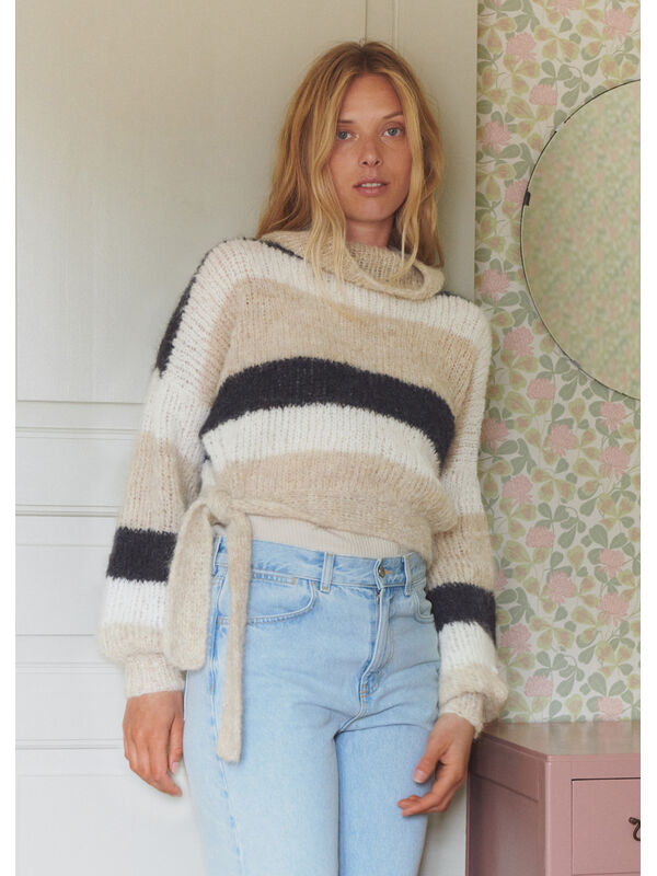 Lana Grossa PULLOVER Natural Alpaca Lungo - Stickmönster (DK)