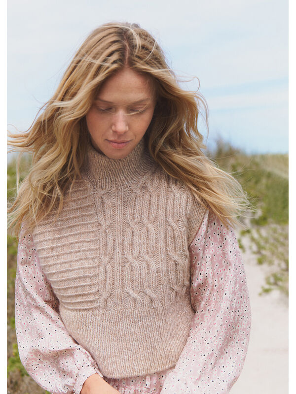 Lana Grossa SLIPOVER Natural Alpaca Pelo - Stickmönster (DK)
