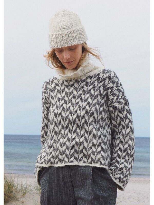 Lana Grossa JAQUARD-PULLOVER Natural Alpaca Pelo - Stickmönster (DK)