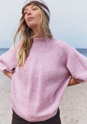TOP-DOWN TURTLENECK PULLOVER Ecopuno - Stickmönster (DK) från Lana Grossa