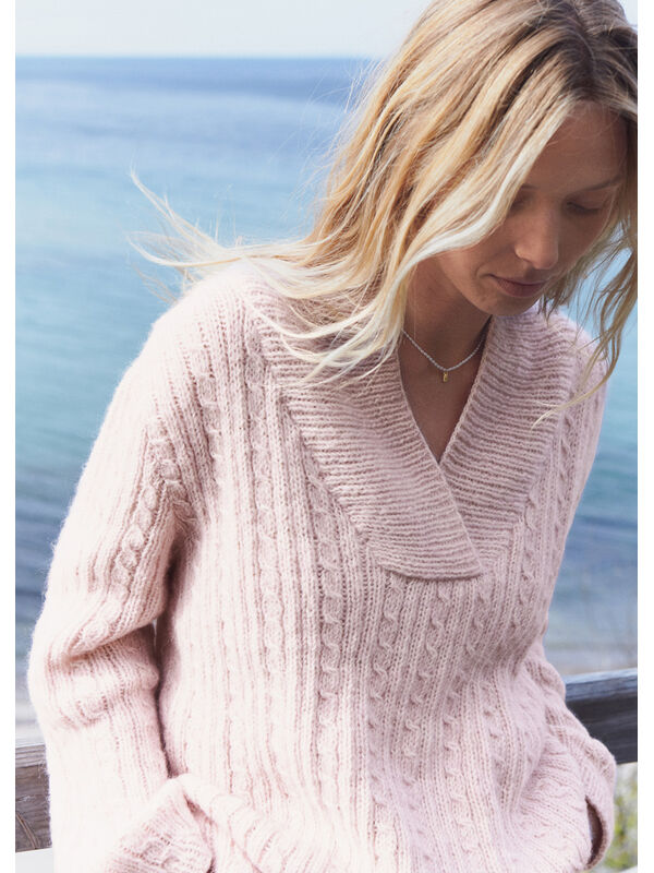 Lana Grossa TOP-DOWN PULLOVER Natural Alpaca Pelo - Stickmönster (DK)
