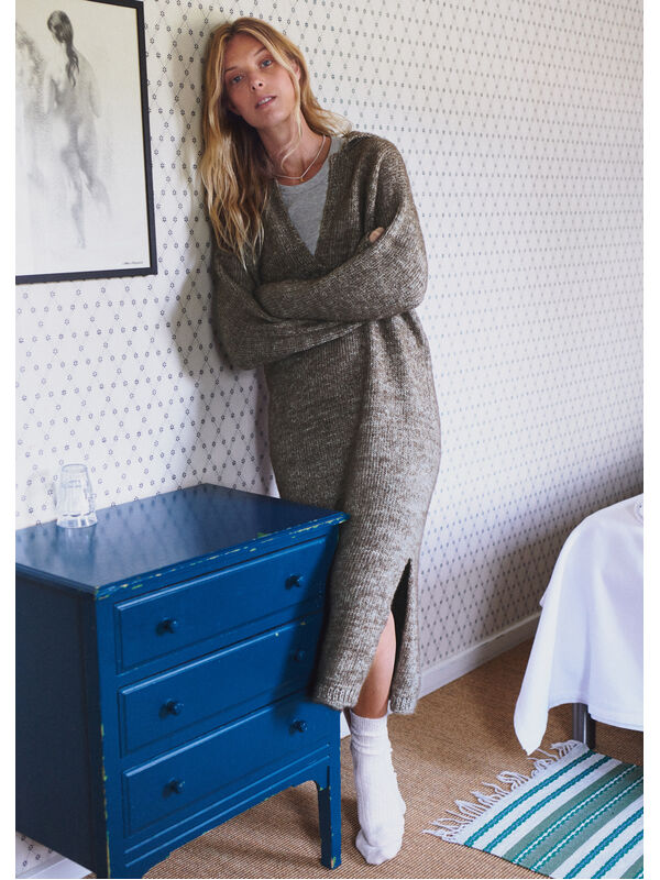 Lana Grossa TOP-DOWN KLÄNNING Natural Alpaca Pelo - Stickmönster (DK)