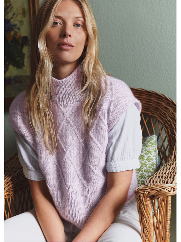 Lana Grossa SLIPOVER Natural Alpaca Pelo - Stickmönster (DK)