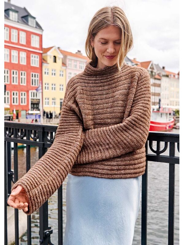 Lana Grossa PULLOVER Natural Alpaca Pelo - Stickmönster (SE)