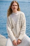Lana Grossa CARDIGAN Natural Alpaca Pelo - Stickmönster (NO)