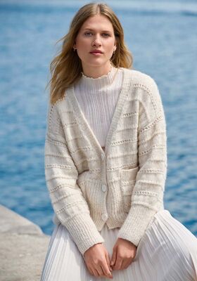 CARDIGAN Natural Alpaca Pelo - Stickmönster (NO) från Lana Grossa