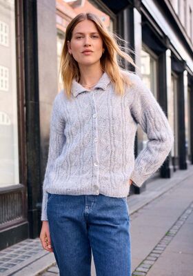 TOP-DOWN-CARDIGAN Ecopuno & Silkhair - Stickmönster (NO) från Lana Grossa
