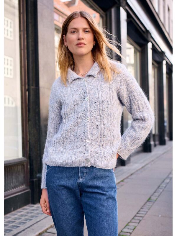 Lana Grossa TOP-DOWN-CARDIGAN Ecopuno & Silkhair - Stickmönster (NO)
