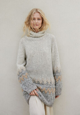 RAGLAN-SWEATER Natural Alpaca Pelo & Orsetto från Lana Grossa