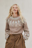 Lana Grossa PULLOVER Natural Lama Chunky, Orsetto & Glamour