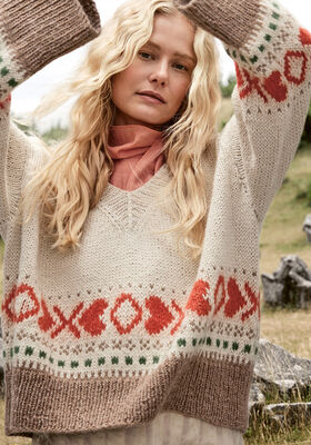 PULLOVER Natural Lama Chunky & Mohair di Gio från Lana Grossa