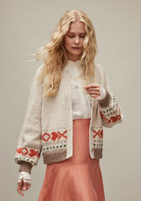 CARDIGAN Natural Lama Chunky & Mohair di Gio från Lana Grossa