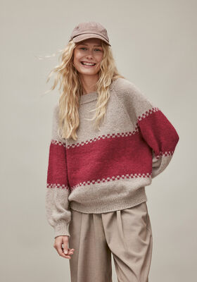 RAGLAN-PULLOVER Natural Lama Fine & Silkhair från Lana Grossa