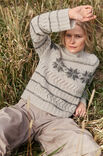 Lana Grossa RAGLANPULLOVER Natural Alpaca Pelo