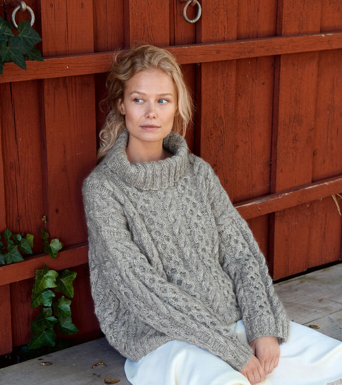 Lana Grossa PULLOVER Natural Alpaca Pelo & Natural Superkid Tweed