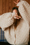 Lana Grossa CARDIGAN Natural Alpaca Pelo - Stickmönster (DK)