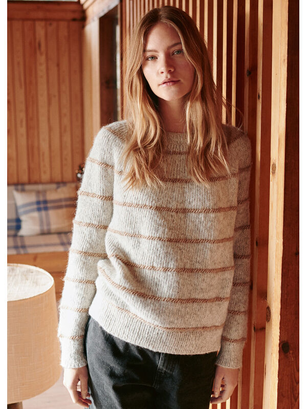 Lana Grossa PULLOVER Natural Alpaca Pelo - Stickmönster (DK)