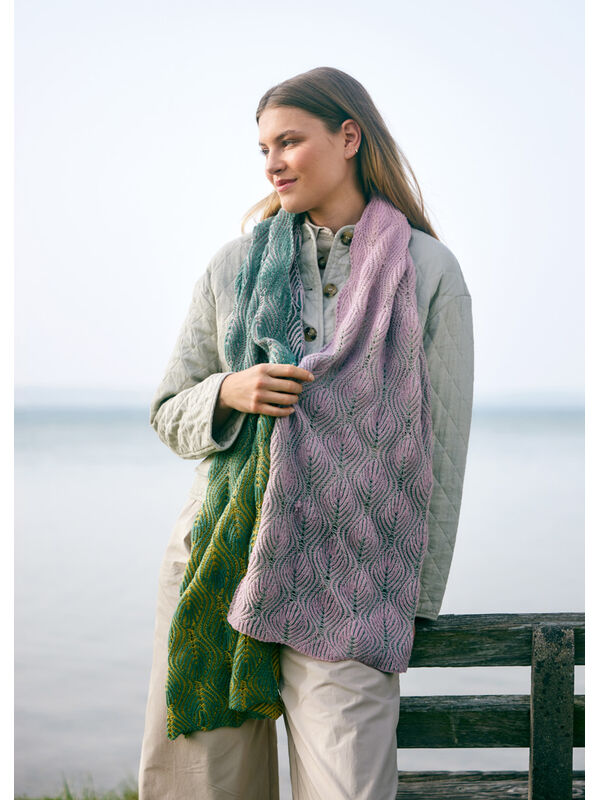 Lana Grossa SJAL Merino Lace Aquarell & Cool Wool Lace - Stickmönster (SE)