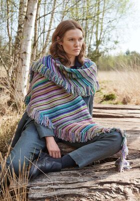 TREKANTSJAL Farfalla & Cashmere 16 Fine från Lana Grossa