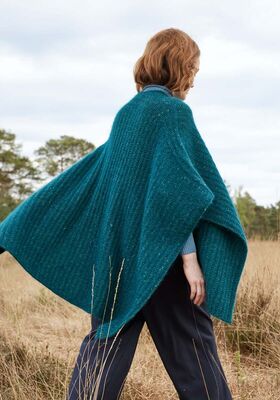 PONCHO Cashmere 16 Fine & Natural Superkid Tweed från Lana Grossa