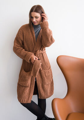 LÅNG CARDIGAN The Look - Stickmönster (DK) från Lana Grossa