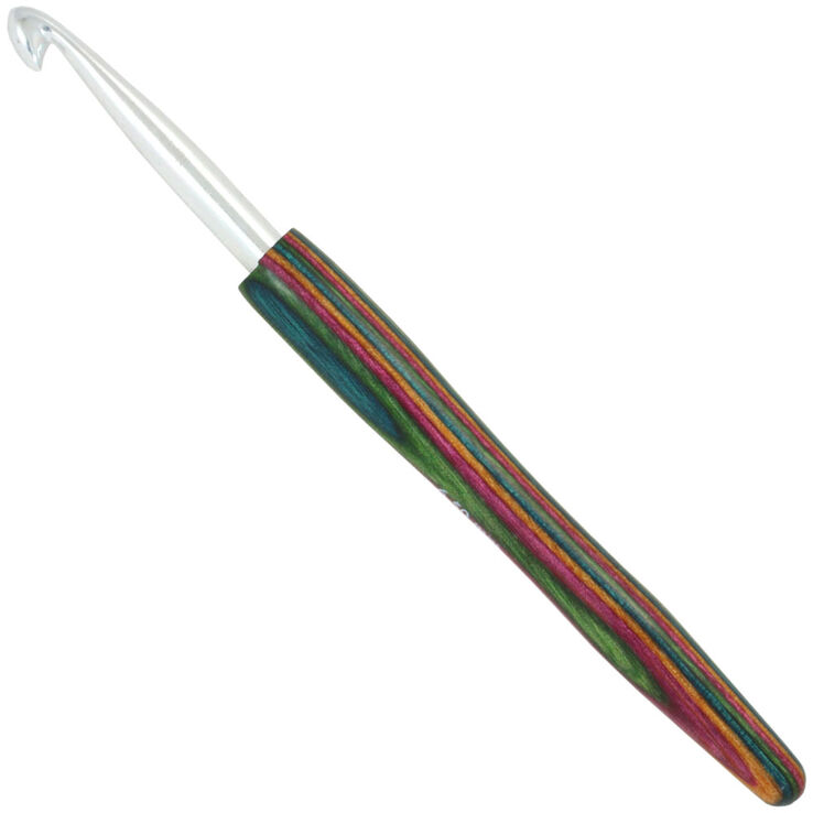 Lana Grossa Virknål Aluminium med grepp i Design-trä: Color St. 6,5