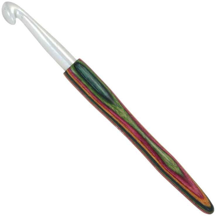 Lana Grossa Virknål Aluminium med grepp i Design-trä: Color St. 8,0