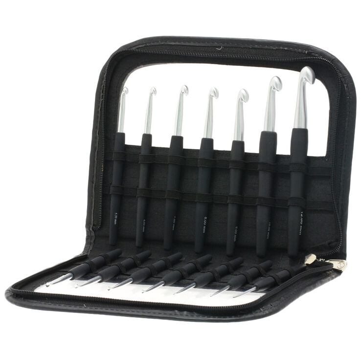 Lana Grossa Virknåls-Set Aluminium med mjukt grepp