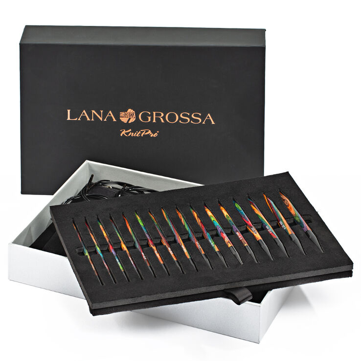 Lana Grossa Rundstickeset Design-trä: Multiolor