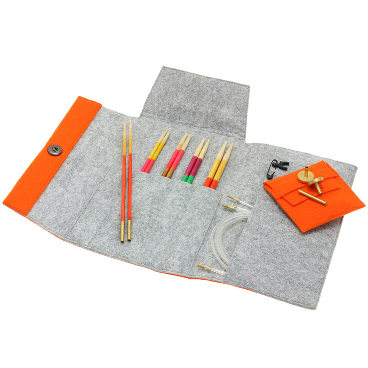Lana Grossa Set med utbytbara rundstickor Ayurveda (orange)