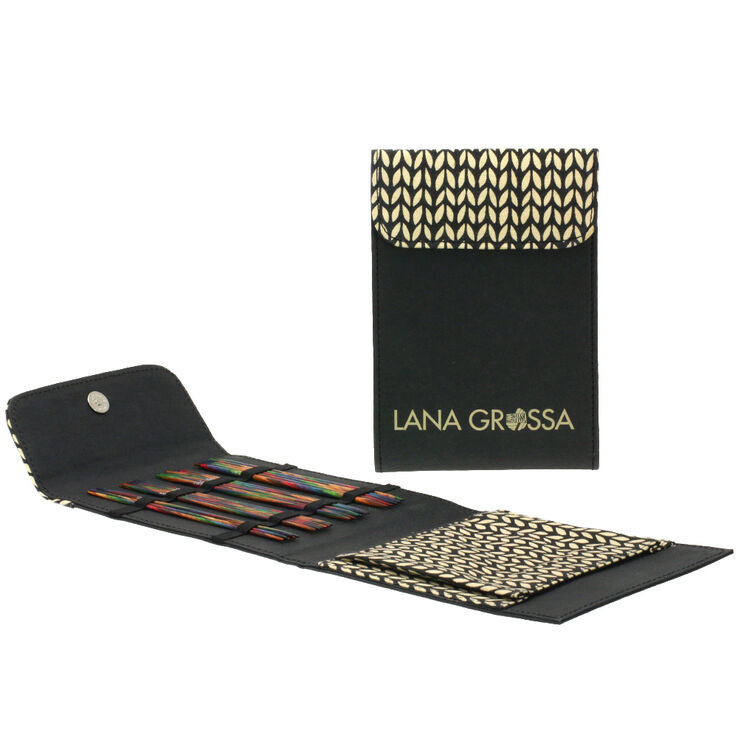 Lana Grossa Set med strumpstickor Design-trä Multicolor, 15 cm (svart)