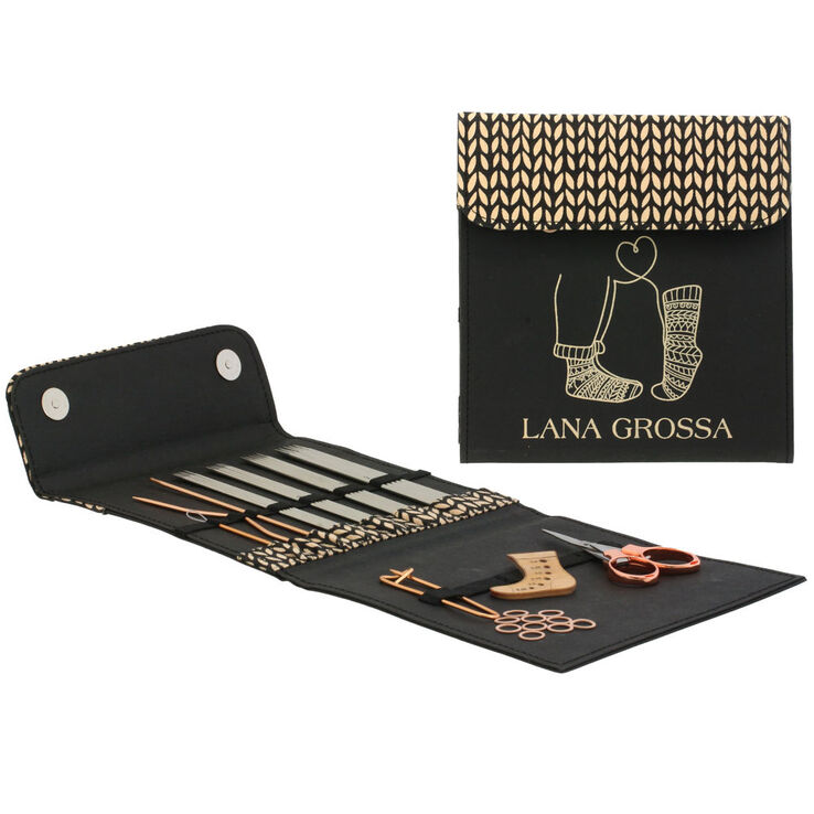 Lana Grossa Sockstickset rostfritt stål - Tanja Steinbach