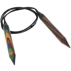 Lana Grossa Rundsticka Design-trä: Multicolor St. 12,0/100cm 