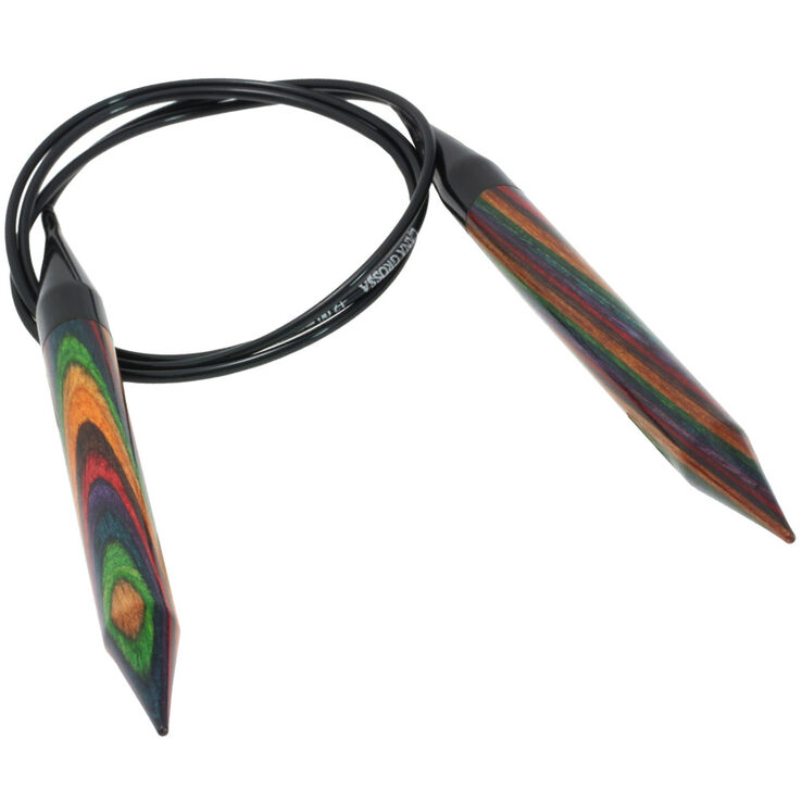 Lana Grossa Rundsticka Design-trä: Multicolor St. 12,0/100cm