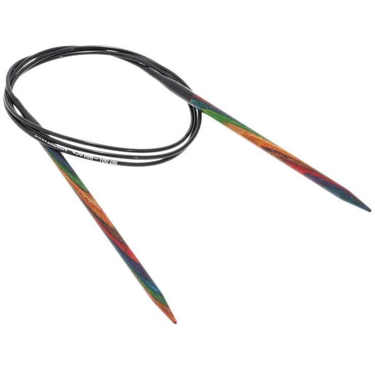 Lana Grossa Rundsticka Design-trä: Multicolor St. 4,5/100cm