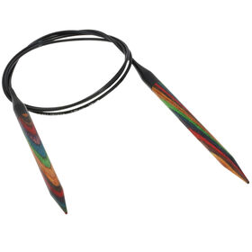 Lana Grossa Rundsticka Design-trä: Multicolor St. 7,0/100cm 