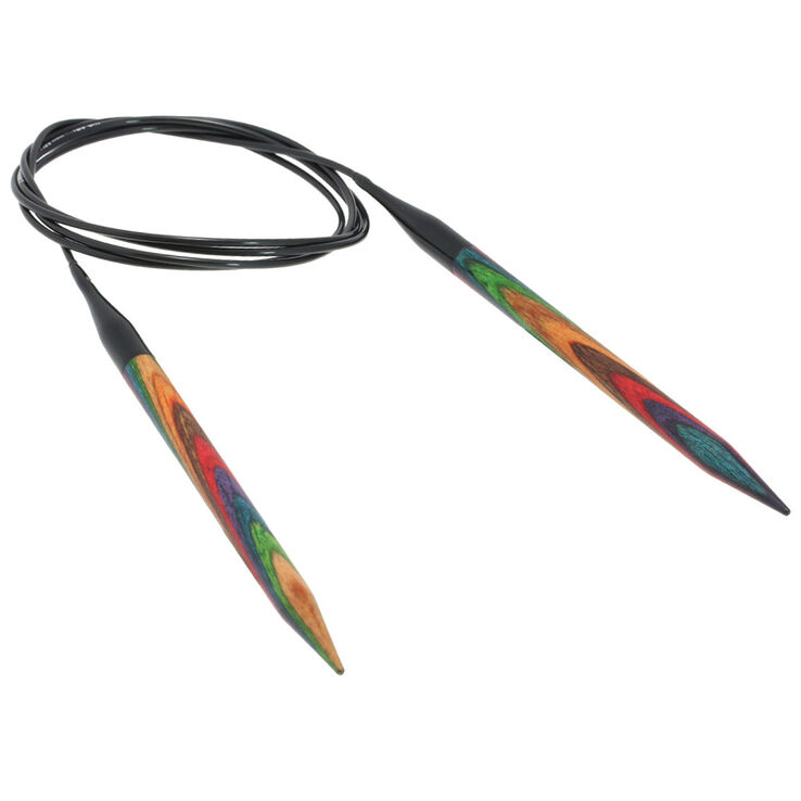 Lana Grossa Rundsticka Design-trä: Multicolor St. 8,0/120cm