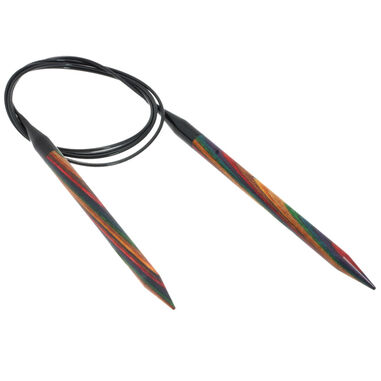 Lana Grossa Rundsticka Design-trä: Multicolor St. 9,0/120cm