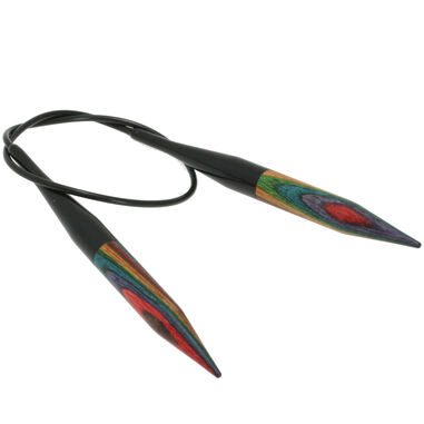 Lana Grossa Rundsticka Design-trä: Multicolor St. 10,0/40cm
