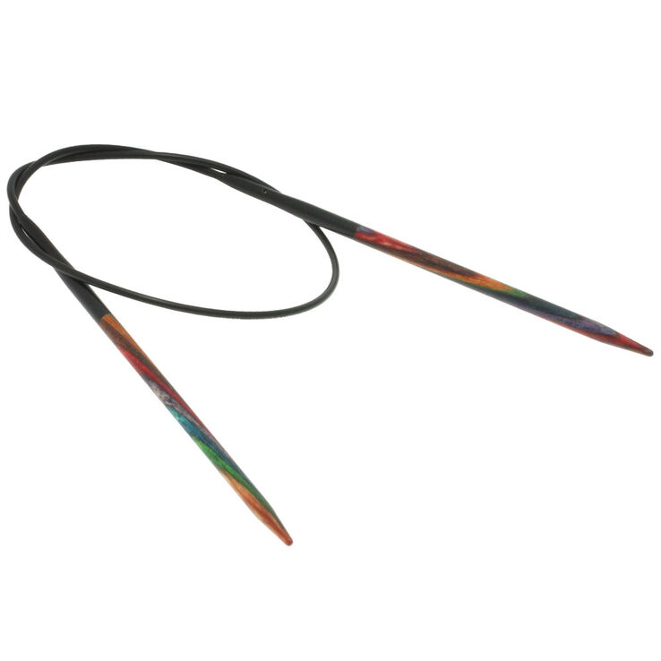 Lana Grossa Rundsticka Design-trä: Multicolor St. 3,0/40cm Rundpinne Design-tre: Multicolor St. 3,0/40cm