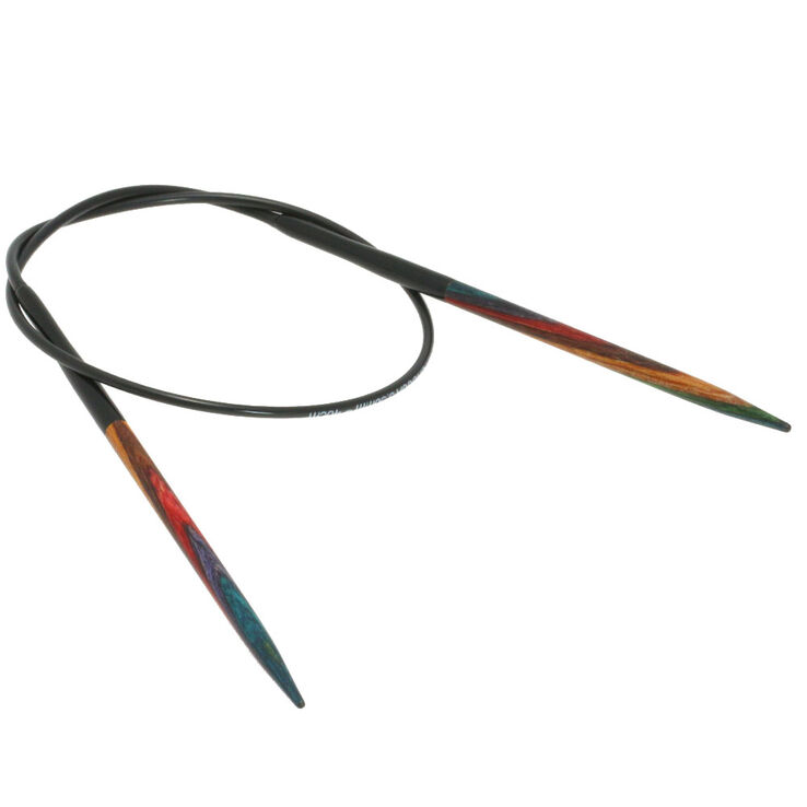 Lana Grossa Rundsticka Design-trä: Multicolor St. 4,0/40cm 