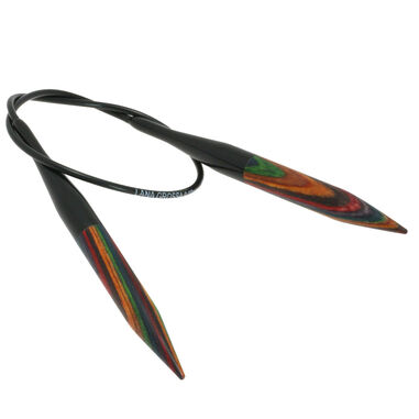 Lana Grossa Rundsticka Design-trä: Multicolor St. 9,0/40cm