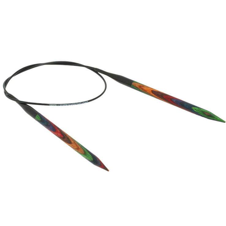 Lana Grossa Rundsticka Design-trä: Multicolor St. 6,5/60cm
