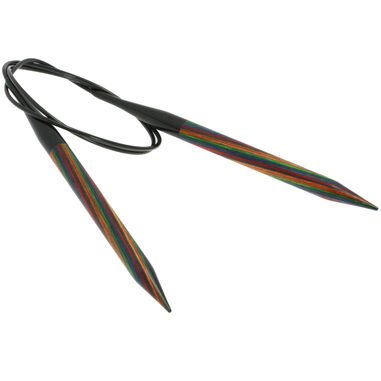 Lana Grossa Rundsticka Design-trä: Multicolor St. 10,0/80cm