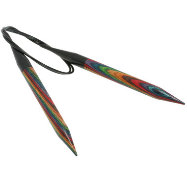 Lana Grossa Rundsticka Design-trä: Multicolor St. 12,0/80cm