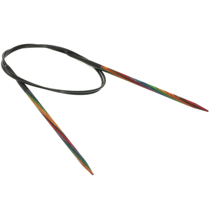 Lana Grossa Rundsticka Design-trä: Multicolor St. 4,0/80cm