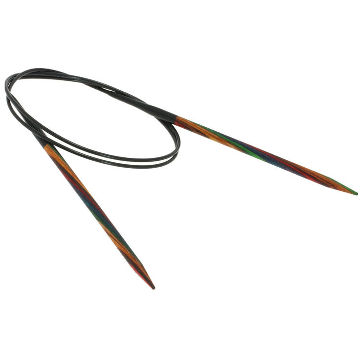Lana Grossa Rundsticka Design-trä: Multicolor St. 4,5/80cm