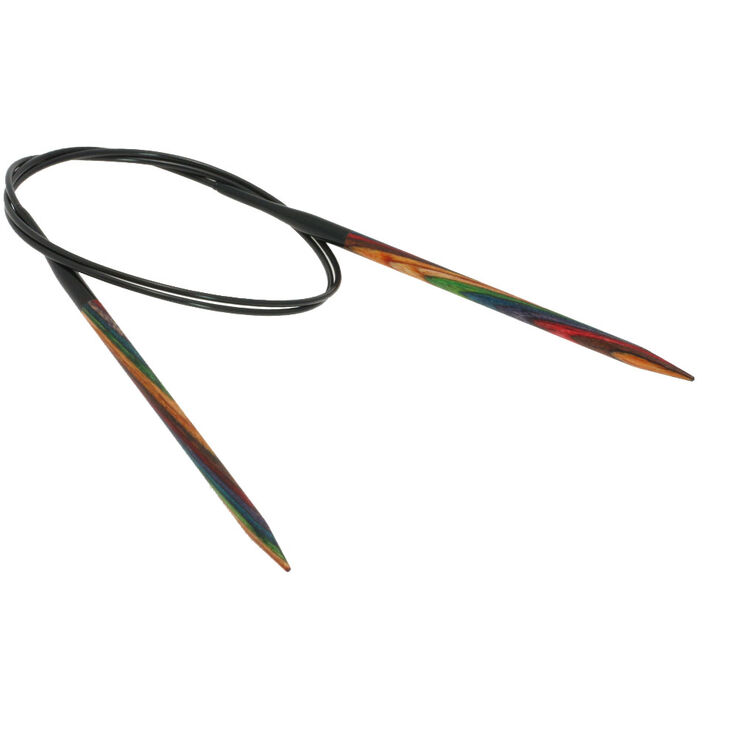 Lana Grossa Rundsticka Design-trä: Multicolor St. 5,0/80cm